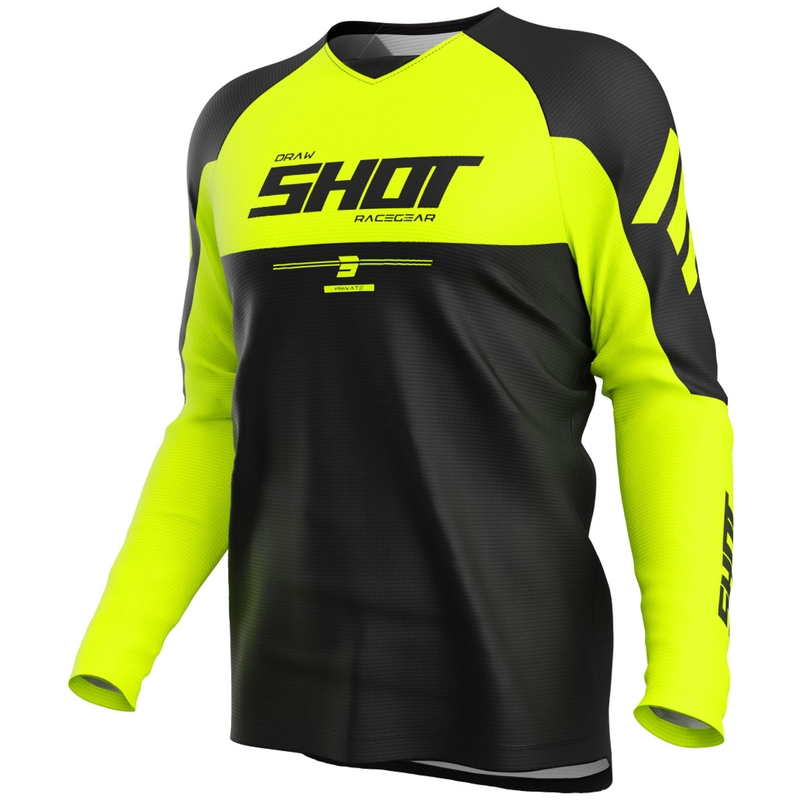 Motokrosový dres Shot Draw Private fluo žltý