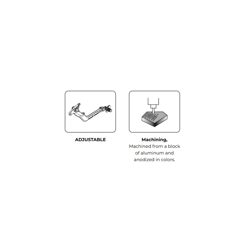 Brake foot pedal PUIG modrá Nastaviteľné