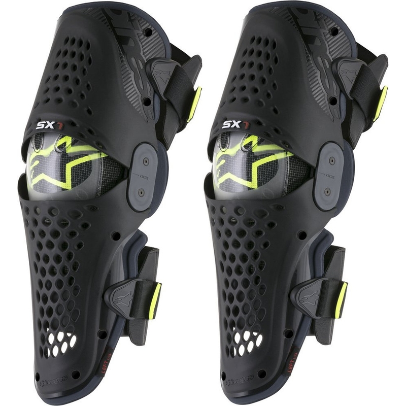 Chrániče kolien Alpinestars SX-1 antracitová-fluorescenčno žlté