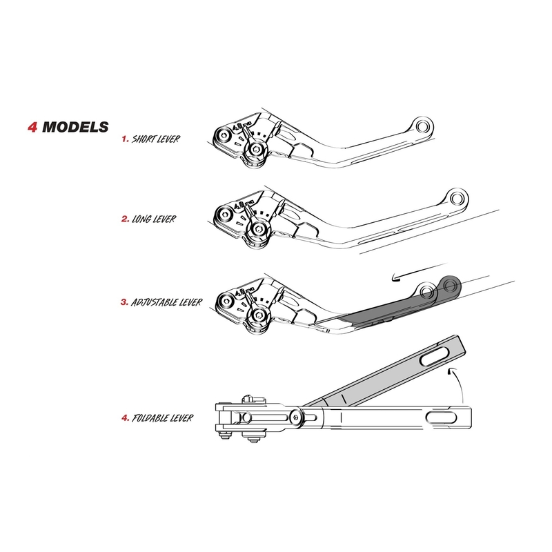 Páčka spojky bez adaptéra PUIG 4.0 skladacie titan/orange