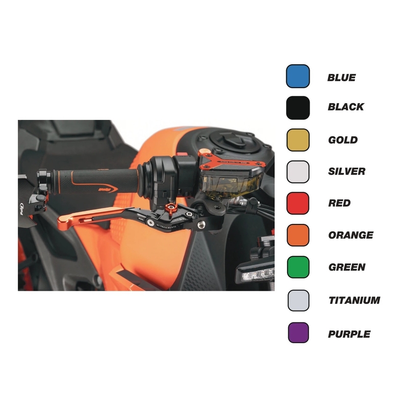 Páčka spojky bez adaptéra PUIG 4.0 skladacie titan/orange