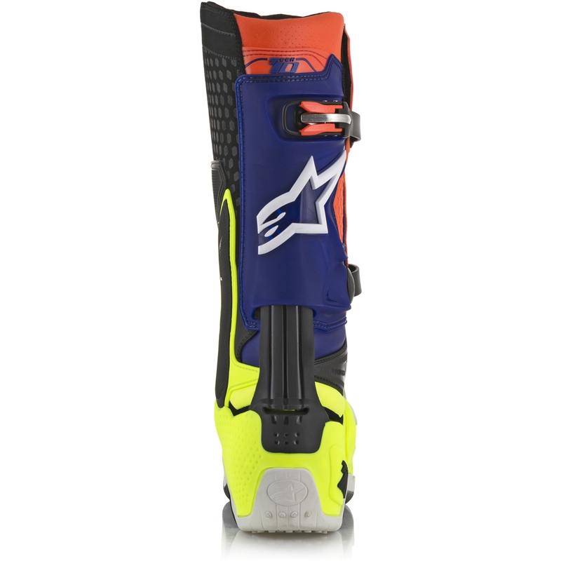 Čižmy na motocykel Alpinestars Tech 10 oranžovo-modro-bielo-fluo žlté