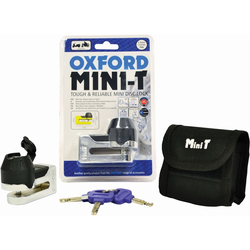 Zámok kotúčovej brzdy Oxford Mini T chróm