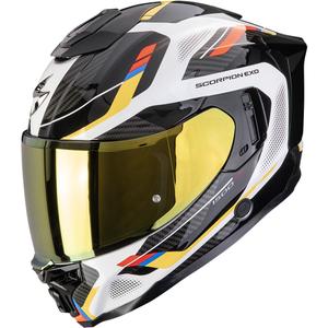 Integrálna helma na motorku Scorpion EXO-1500 Air Sleek bielo-modro-žltá