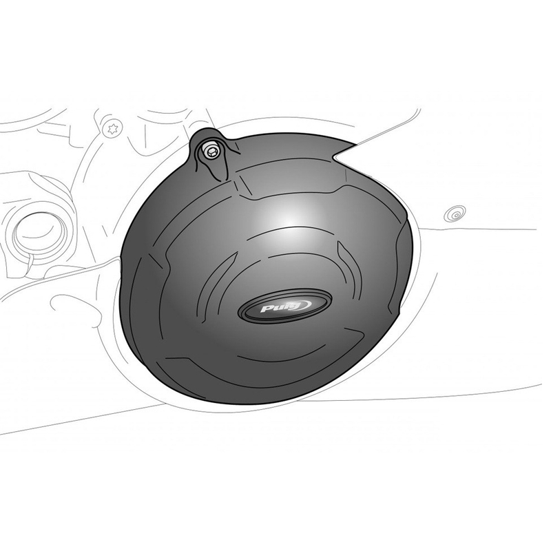 Kryty motorov PUIG Track for Championship čierna included 2 oil plugs