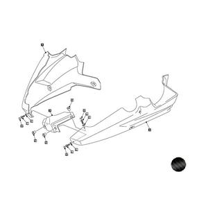 Spojler motora PUIG 22441J matná čierna vrátane samolepiek