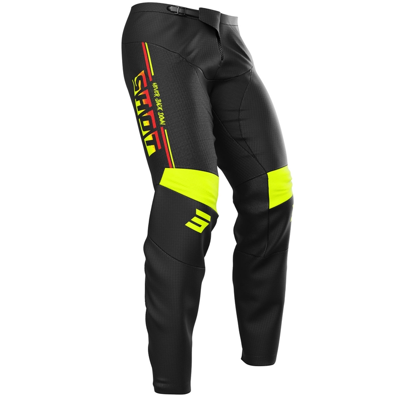 Motokrosové nohavice Shot Devo Block fluo žlté
