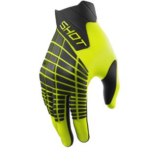Motokrosové rukavice Shot Core Max fluo žlté