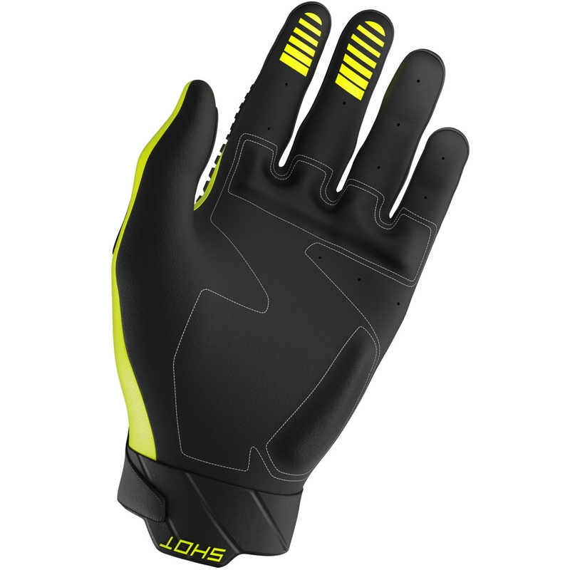 Motokrosové rukavice Shot Core Max fluo žlté