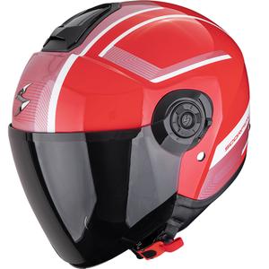 Otvorená prilba na motorku Scorpion EXO-CITY II Cosmos červeno-strieborná