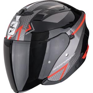 Otvorená prilba na motorku Scorpion EXO-230 Loop metalická čierno-červená