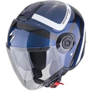 Otvorená prilba na motorku Scorpion EXO-CITY II RIVA modro-čierna