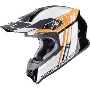 Motokrosová prilba Scorpion VX-16 EVO Air Lignes čierno-oranžová