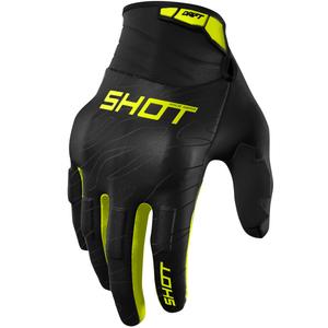 Motokrosové rukavice Shot Drift Onyx fluo žlté