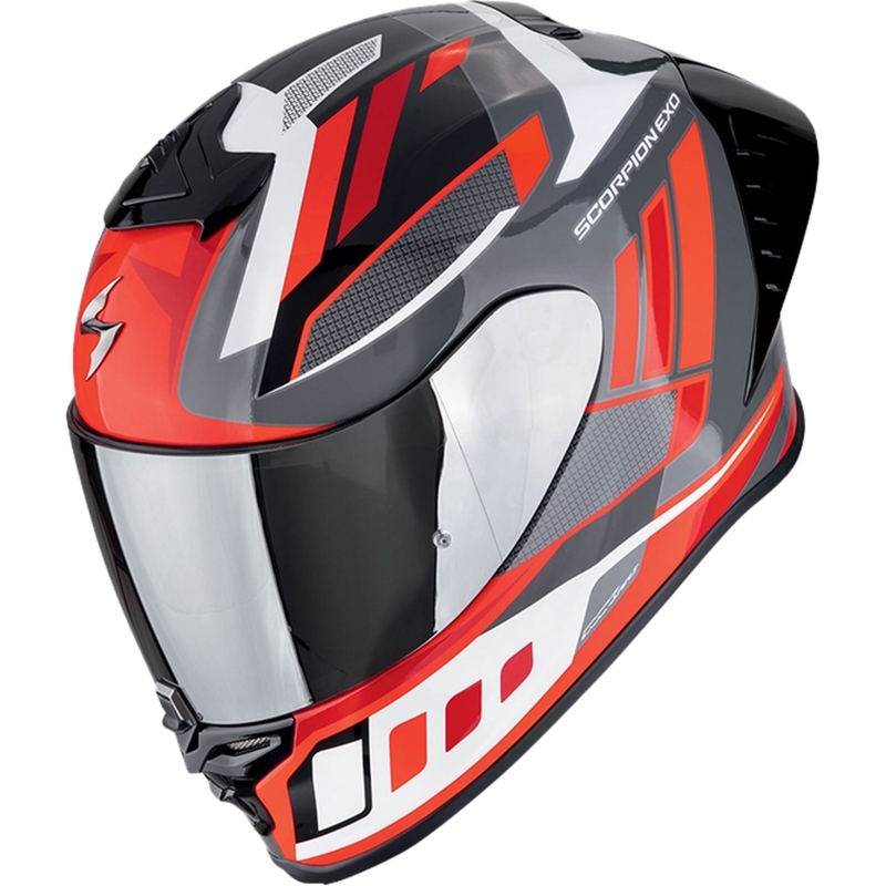 Integrálna prilba na motorku Scorpion EXO-R1 EVO II AIR VITAL šedo-bielo-červená