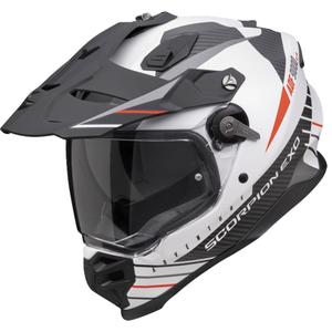 Enduro helma Scorpion ADF-9000 Air Feat matná bielo-čierno-červená