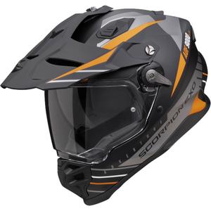 Enduro helma Scorpion ADF-9000 Air Feat matná čierno-strieborno-oranžová