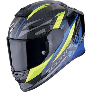Integrálna prilba na motorku Scorpion EXO-R1 EVO CARBON AIR RUNNER čierno-modro-fluo žltá