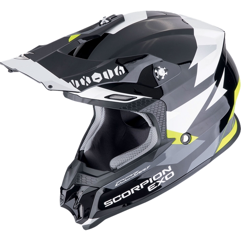 Motokrosová prilba Scorpion VX-16 EVO AIR ROD čierno-fluorescenčno žltá