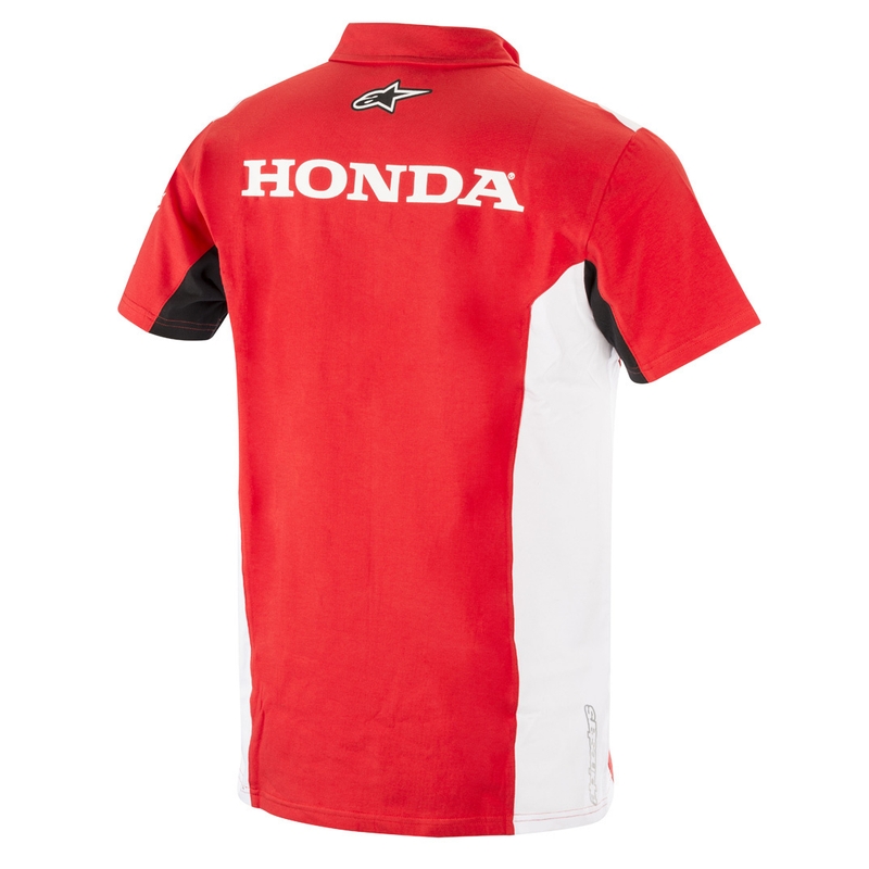 Tričko Alpinestars Honda s golierom červené