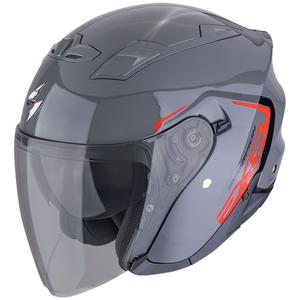 Otvorená prilba na motorku SCORPION EXO-230 CIT-E šedo-červená
