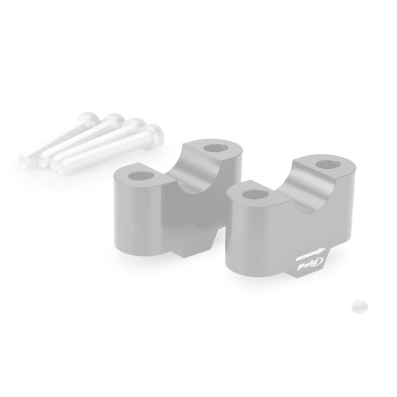 Zvýšenie riadidiel PUIG strieborná výška 30 mm, d 22 mm