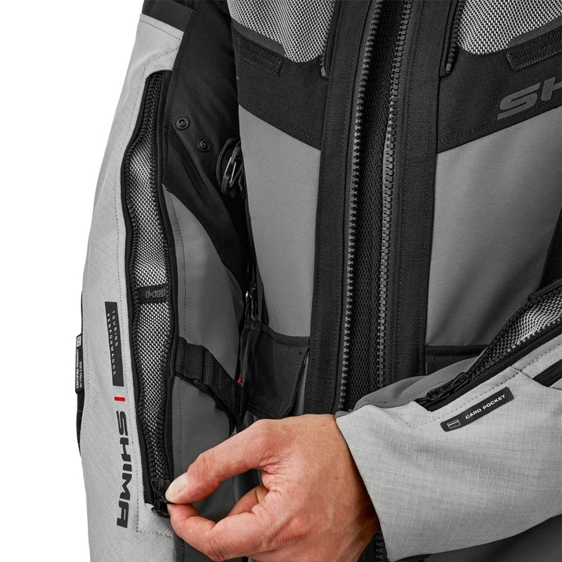 Bunda na motorku Shima Tracker svetlo šedá