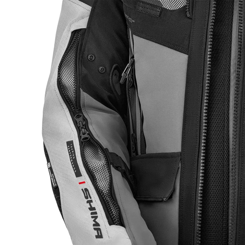 Bunda na motorku Shima Tracker svetlo šedá