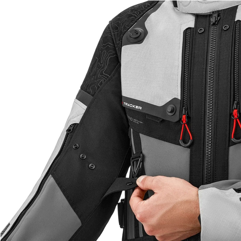 Bunda na motorku Shima Tracker svetlo šedá