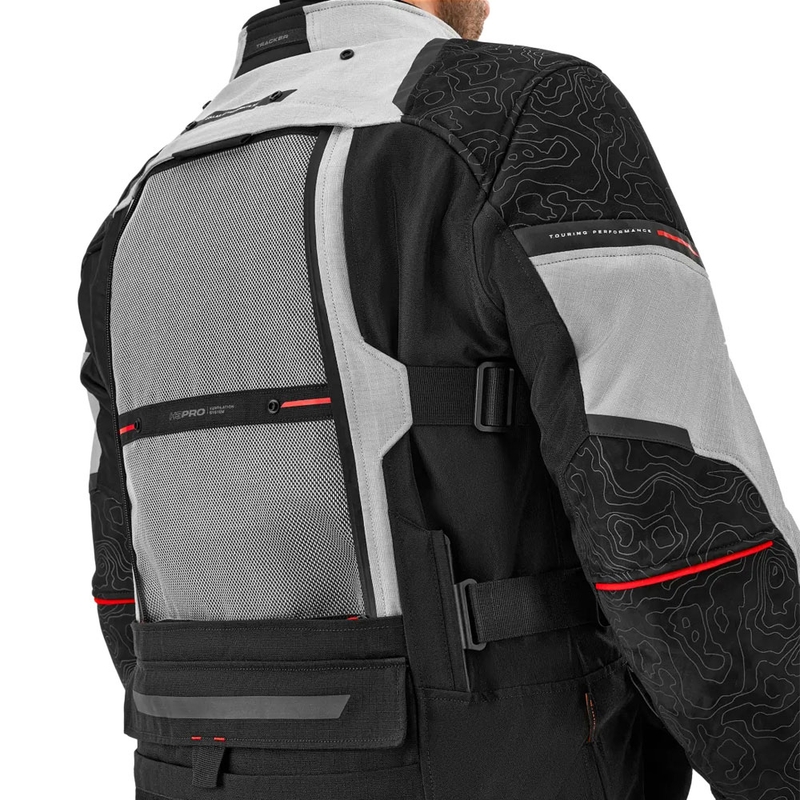 Bunda na motorku Shima Tracker svetlo šedá