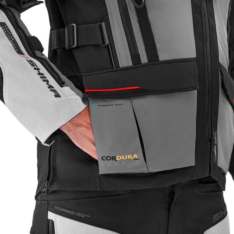 Bunda na motorku Shima Tracker svetlo šedá