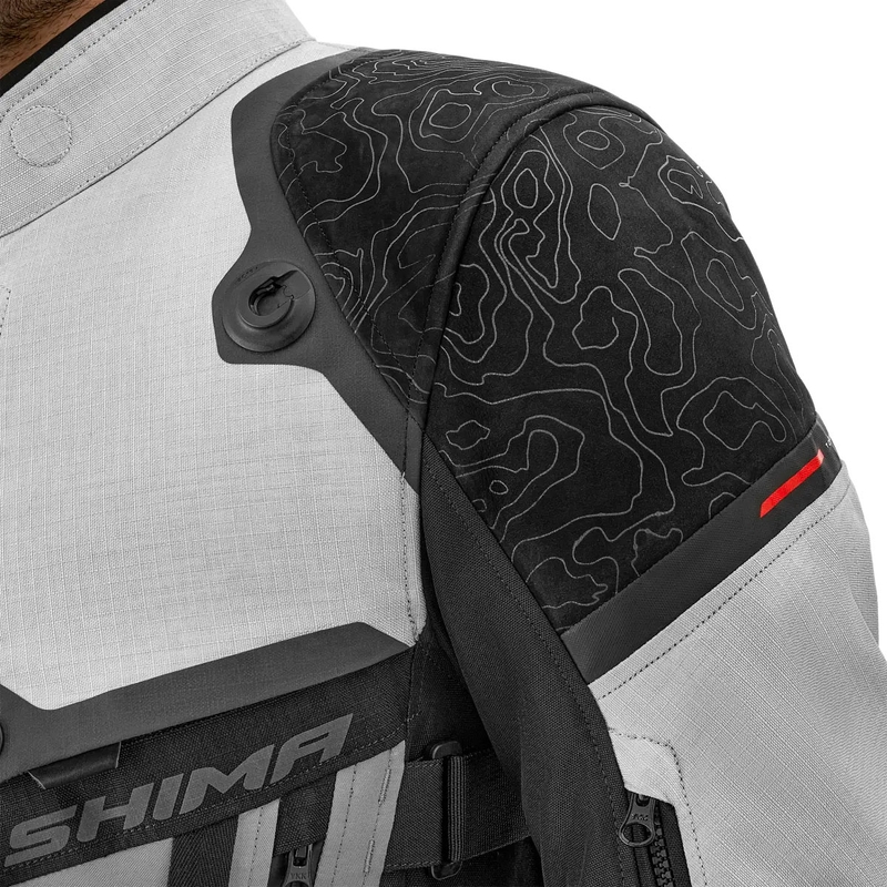 Bunda na motorku Shima Tracker svetlo šedá