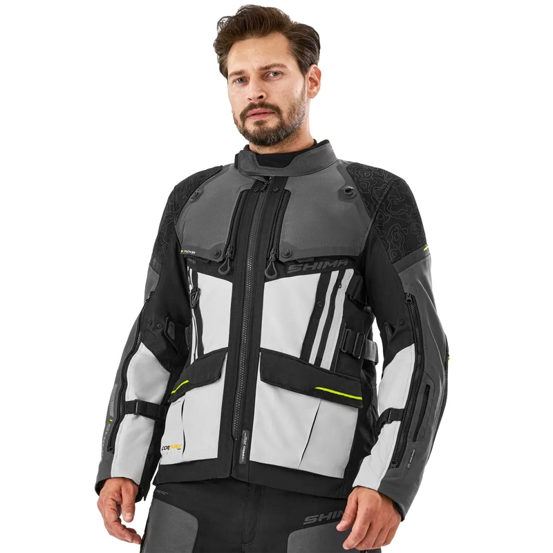 Bunda na motorku Shima Tracker sivá