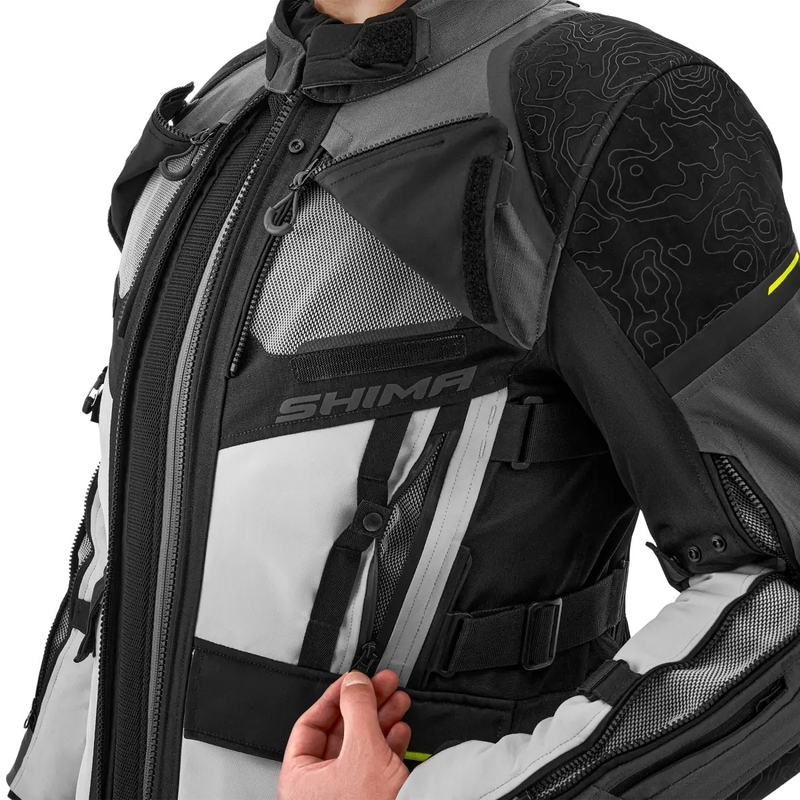 Bunda na motorku Shima Tracker sivá