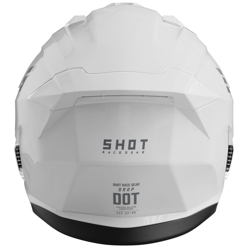 Otvorená prilba na motorku Shot Drop Solid lesklá biela