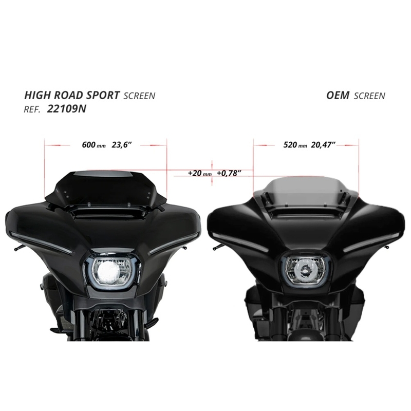 Plexi štít PUIG HIGH-ROAD SPORT dymové
