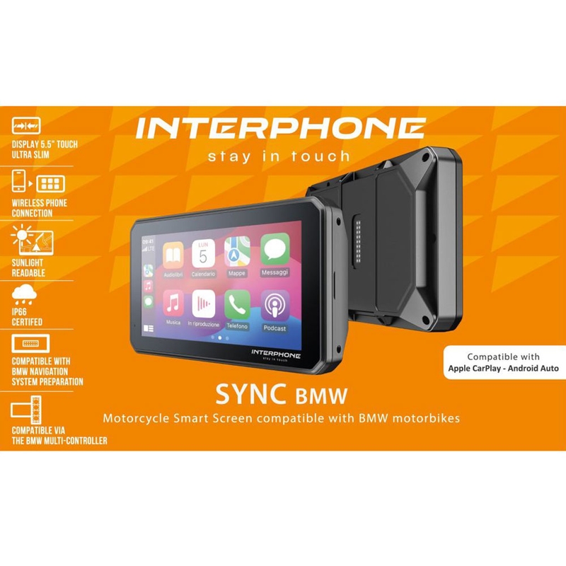 Displej Interphone BMW Apple CarPlay a Android Auto pre motocykle