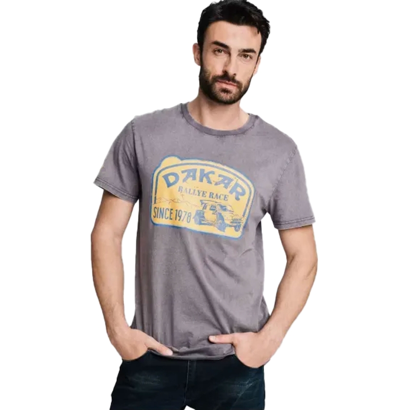 Tričko Dakar Vint 01 tmavo šedé