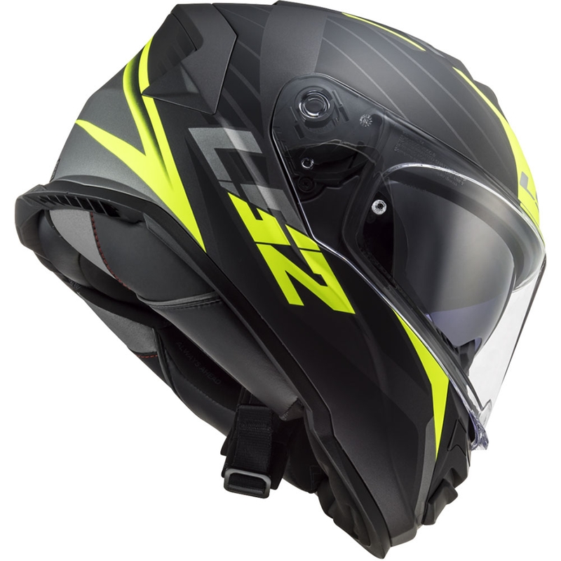 Integrálna prilba na motorku LS2 FF800 Storm II Nerve čierno-fluo žltá