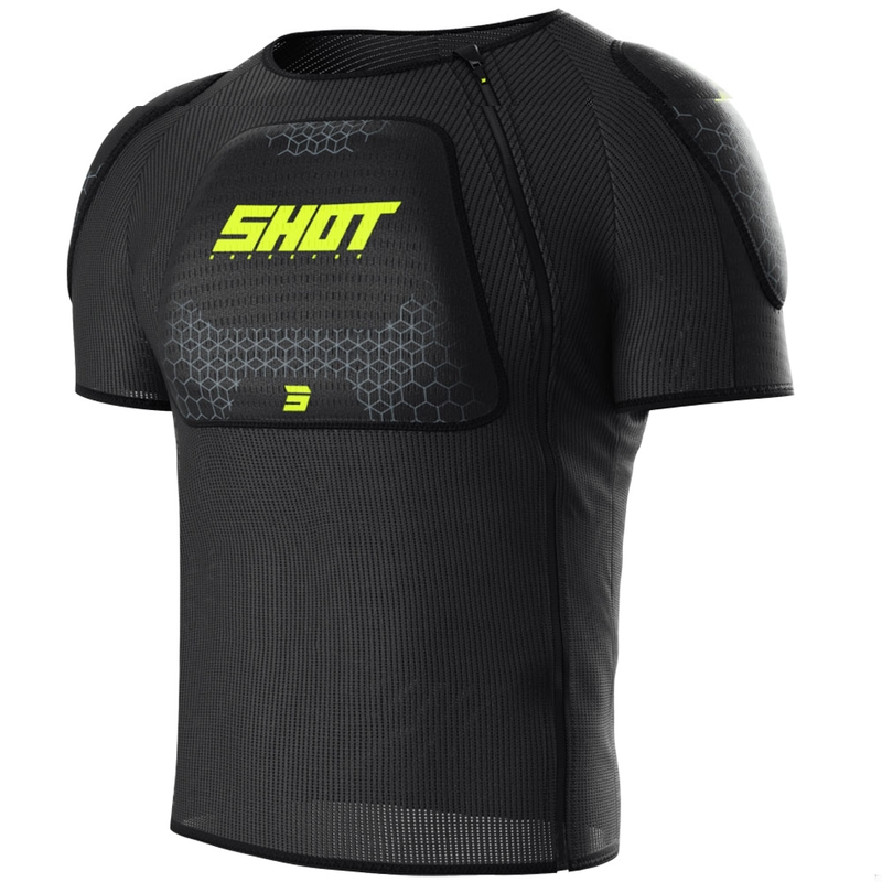 Chránič tela Shot Airlight T-Shirt čierno-fluorescenčno žltý