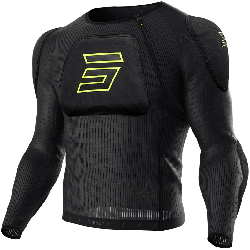 Chránič tela Shot Vest Prime čierno-fluo žltý