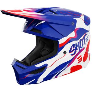 Detská motokrosová helma Shot Furious Beast lesklá modro-červená