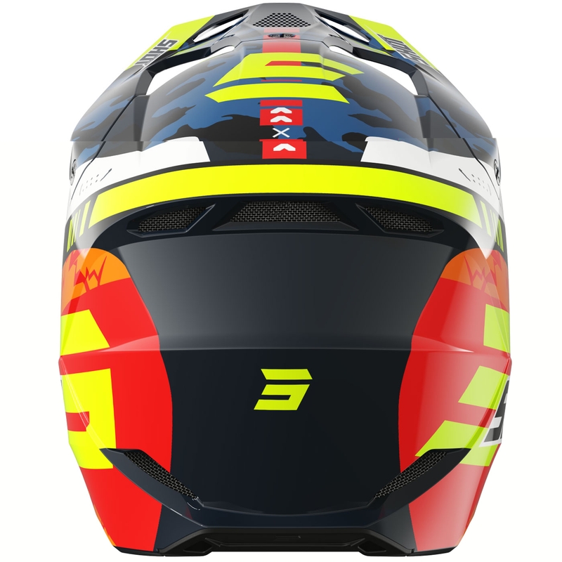 Motokrosová prilba Shot Furious Flash lesklá modro-fluorescenčno žltá