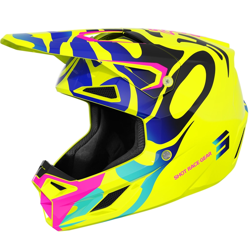 Detská motokrosová prilba Shot Speed Ghost lesklá fluorescenčná žltá