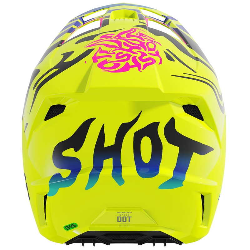 Detská motokrosová prilba Shot Speed Ghost lesklá fluorescenčná žltá