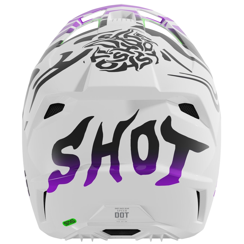 Detská motokrosová prilba Shot Ghost fialová
