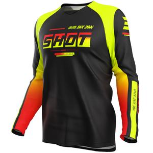 Detský motokrosový dres Shot Draw Block fluo žltý