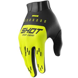 Detské motokrosové rukavice Shot Race Evo fluo žlté