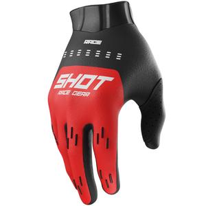 Detské motokrosové rukavice Shot Race Evo červené