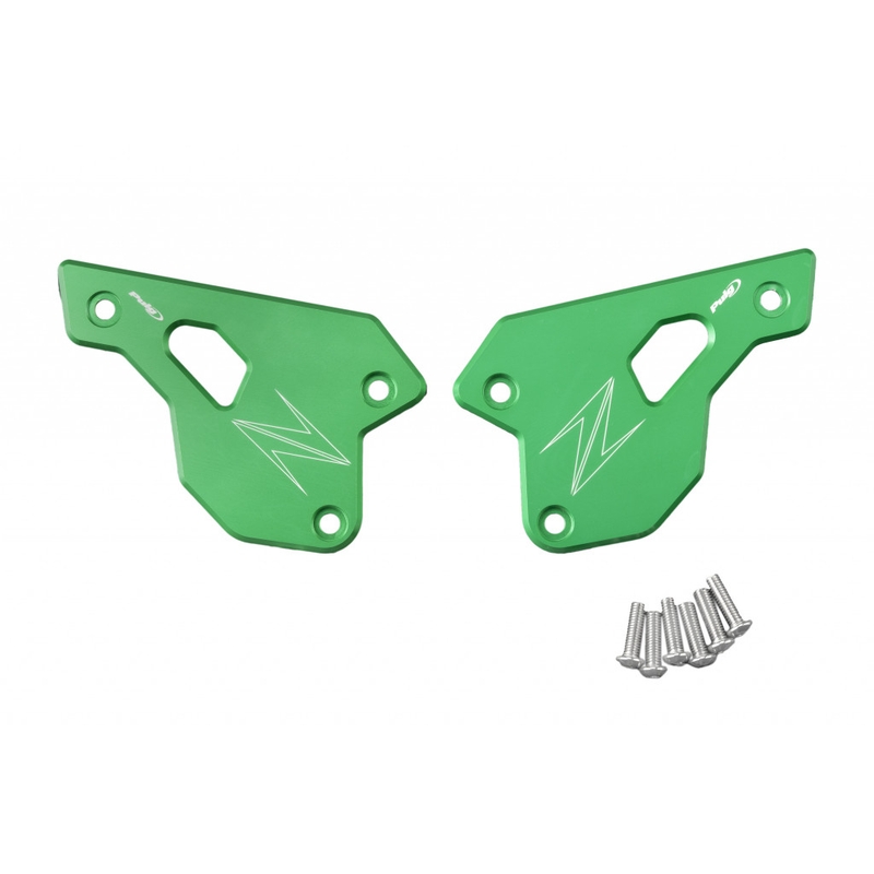 Heel plates PUIG zelená pre KAWASAKI Z 900 2023-2026